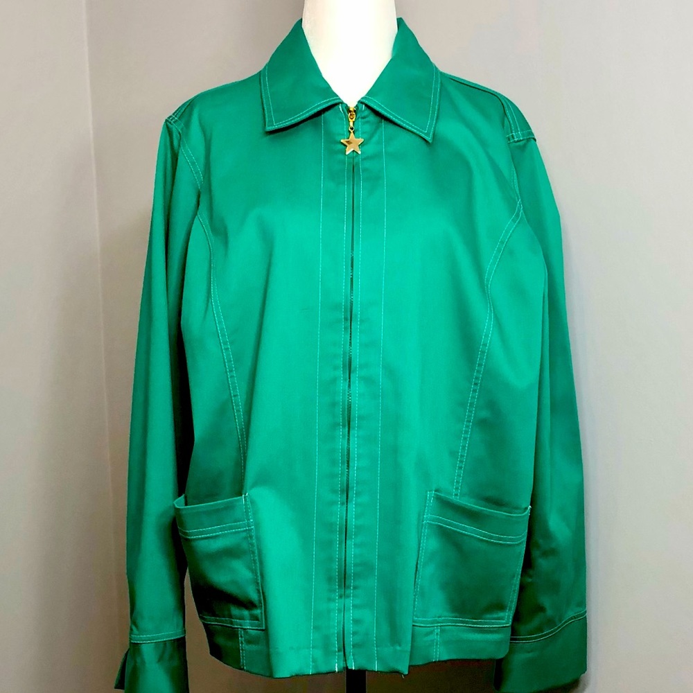 Vintage Koret Ladies Emerald Green Jacket Size 14